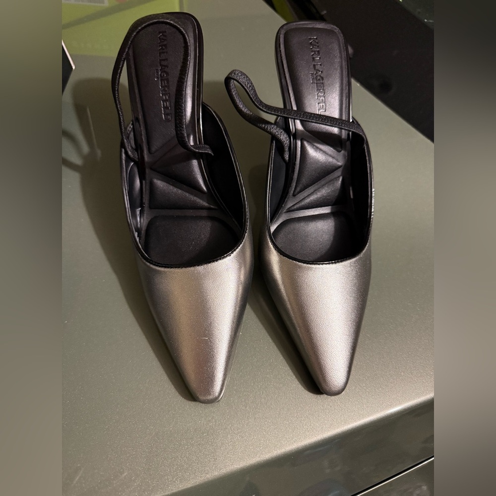 Karl Lagerfeld Women's Silver Heels